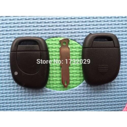 1Pc Replacement Car Key Shell For Renault Clio Kangoo Twingo 1 Buttons Remote Fob Case Blank With Uncut Blade Accessories Parts