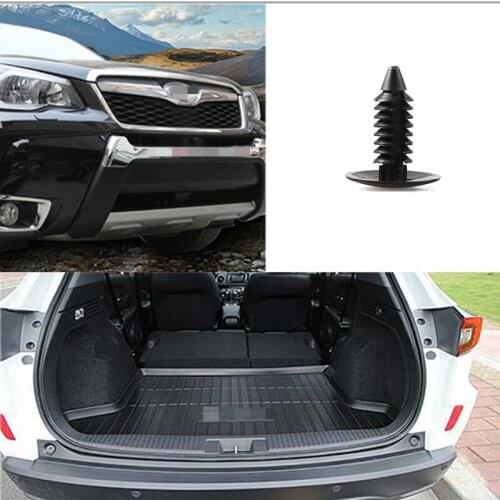 7mm Hole Nylon Car Trim Bumper Fender Fastener shield Rivets Push Retainer Clips Auto wh