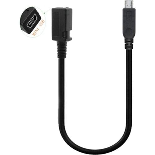 90 Degree 4x Angle Micro Male to Mini Female USB Adapter Converter Data Charger Cable CORD new up down right left