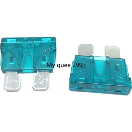Free shipping 100pcs automobile blade fuse Medium Car Blade 15A 32V fuse auto fuse --mid 15A