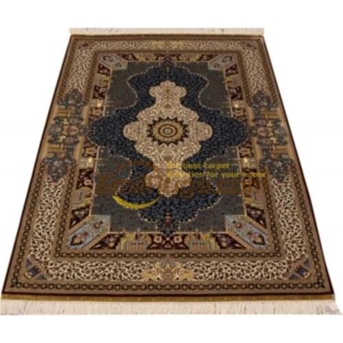 Oversize Handmade Oriental Rugs Pure Silk Medallion Persian Home Carpet