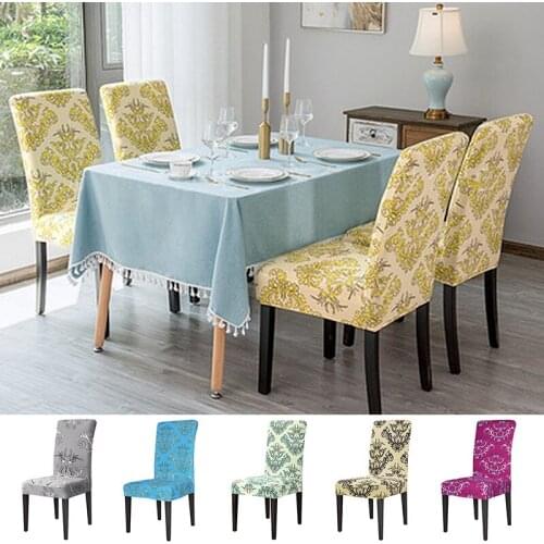 Printed Stretch Chair Cover Big Elastic Seat Chair covers Office Chair Covers Restaurant Banquet Hotel Home Dining Room Decor