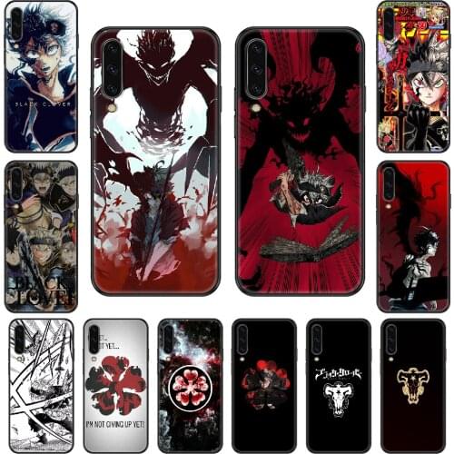 Black Clover Anime Phone case For Samsung Galaxy A 3 5 8 9 10 20 30 40 50 70 E S Plus 2016 2017 2018 2019 black tpu bumper trend