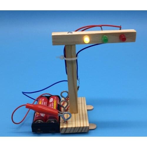 DIY traffic light experimental primary school electrical science experimental toys technology small manufacturers direct supply