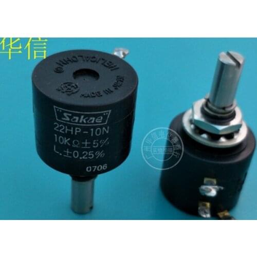 Used Japan Sakae 22HP-10N 5K 10K 10 laps Multi-turn potentiometer switch