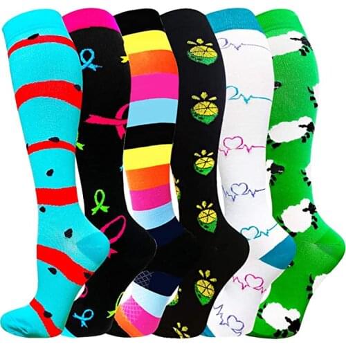 Compression Socks Unisex Antifatigue Socks Anti-swelling Flight Travel Socks Varicose Veins Cycling Hiking Running Socks