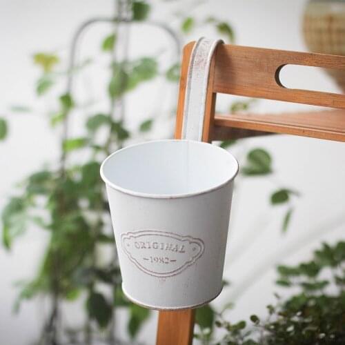 Creative Gardening Wrought Iron Mini Flower Pot Succulents Flower Planting Pot Hook Type