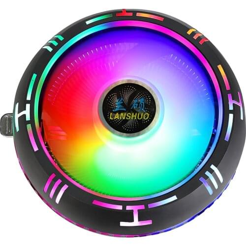 CPU Air Cooler with 90mm RGB Fan for AMD X79 X99 LGA 2011 Hydraulic Bearing Aluminum Fins Low Profile CPU Cooler