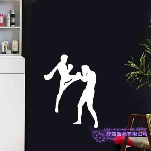 Muay Thai Kickboxing Club Sticker Boxer Car Decal Free Combat Vinyl Striker Wall Decor Mixed Martial Arts MMA Club Decals