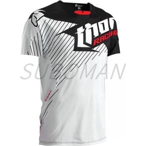 Mens 2021 Thor New Downhill Jerseys Mountain Bike MTB Shirts Offroad DH Motorcycle Jersey Motocross Sportwear Clothing FXR bike