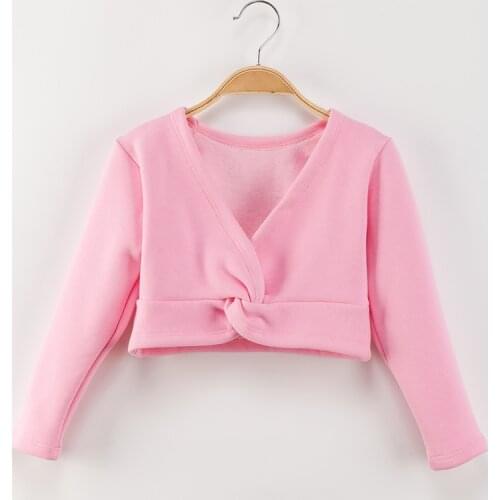 New 2018 Girl Ballet Gymnastic Leotard Jacket Long Sleeved Dance Sweater Top Coat Kids Dance Clothing Jacket Wrap Ballet