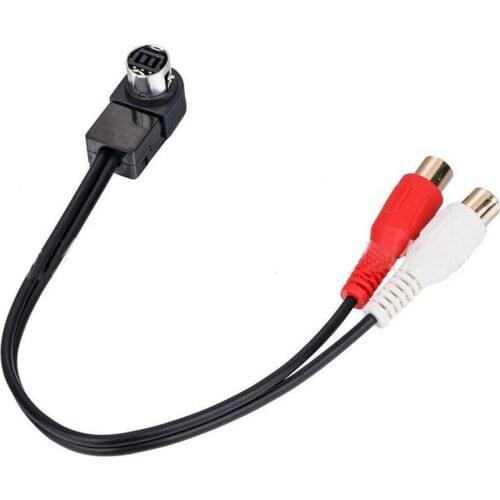New 30cm New Aux Input Car Audio Cable Line Adapter Car Accessory For Alpine KCA-121B 2 RCA