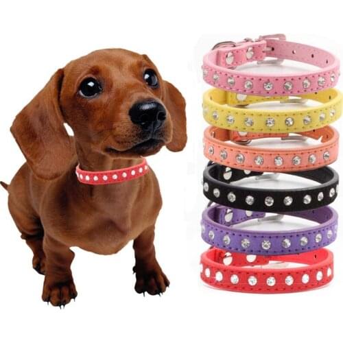 Single Drainage Drill Pet Collar Fashion Dog Collar Durable Comfortable PU Leather Adjustable Puppy Necklace