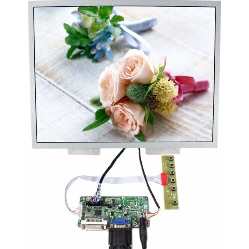 DVI VGA LCD Controller Board +15inch 1024x768 LQ150X1LG96 1050nit LCD Screen