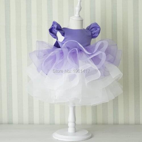 Flower Girl Dresses New Year Girls Dresses Clothes Party Girls lace Princess Puffy tulle Ruffles Wedding Party Dress