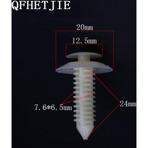 QFHETJIE 100PCS 7mm Auto Fasteners Clip Push Type Rivets YT-1602 Car Door Clip for BMW Car Door Repair Parts