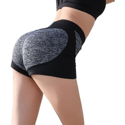 SALSPOR Sexy Sports Women Yoga Shorts Elastic Push Up Keep Slim Patchwork Shorts Summer Workout Quick Dry Girl Short Pants