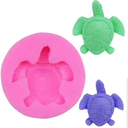 Turtle silicone mold pottery handmade DIY sea turtle resin 3d mold cake decoration baking tool molds for making soap
