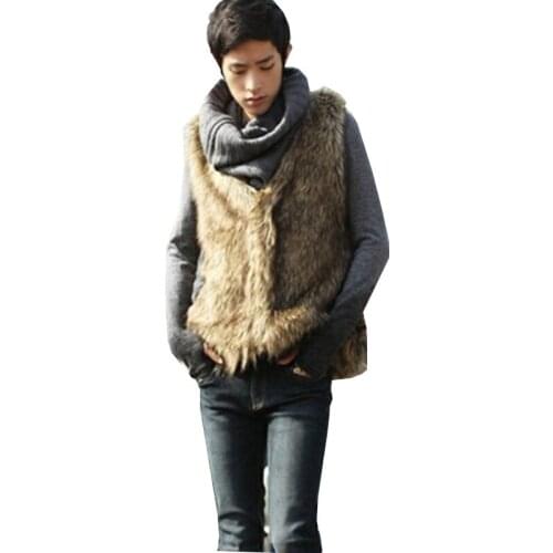 Stylish Jacket Faux Coat Autumn And Winter Vest European And American-Style Plus-size Cool Vest