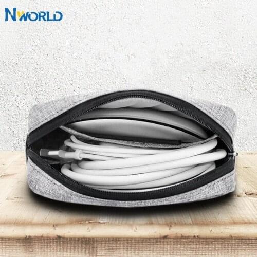 Nworld Laptop Power Storage Bag Multipurpose Charge Pouch Travel Organizer Mouse U-Disk Data Line Pack For Macbook Accessories