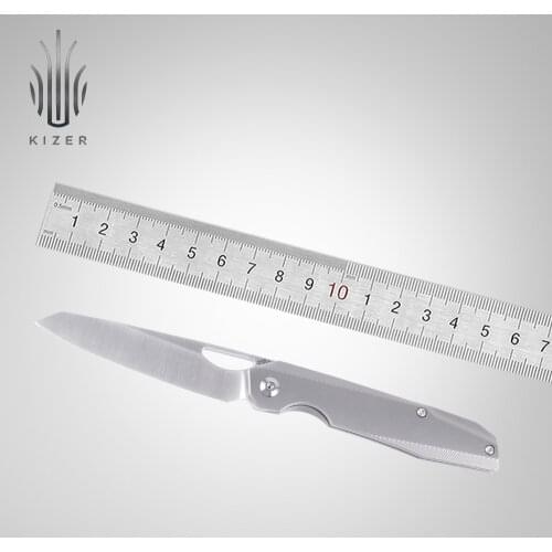 Kizer tactical knife KI4545A1/A2 genie 2020 new arrivals edc titanium/carbon fiber handle knife with s35vn steel blade