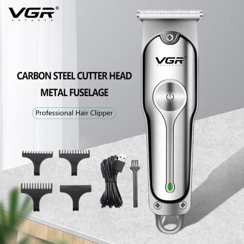 VGR V-071 Electric Hair Clipper Noise Scissors Engraved Metal Electric Push Shears 0 Knife Head Electric Fader Oil Head Clipper