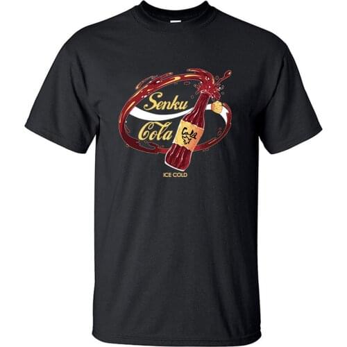 Dr Stone T-shirts Men Japan Anime T Shirts Dr.STONE Tshirt Men 100% Cotton Senku Streetwear Senku Cola Tee Shirt Homme Tops Tee