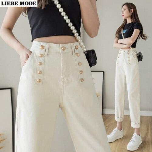 Women Loose Fit Pants Vintage Purple Harem Denim Pants Casual Streetwear 2020 Summer Fashion Violet Mom Jeans High Waisted Soft