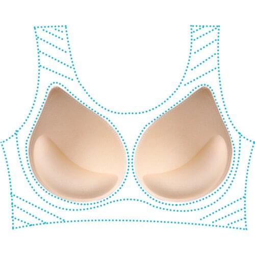 1 Pair Spong Bra Pads Bikini Chest Cup Push Up Insert Foam Pads for Women Swimsuit Padding Removeable Enhancer Bra Pads