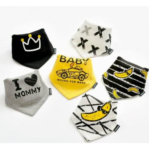 2 Pcs/lot Baby Pure Cotton Interface Water Towel Newborn Female Baby Male Baby Four Seasons Cotton Triangle Scarf Small Bib