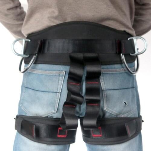 2021 Professional Outdoor Sports Safety Belt Rock Mountain Climbing Harness Waist Support Half Body Harness Air Survival Tool