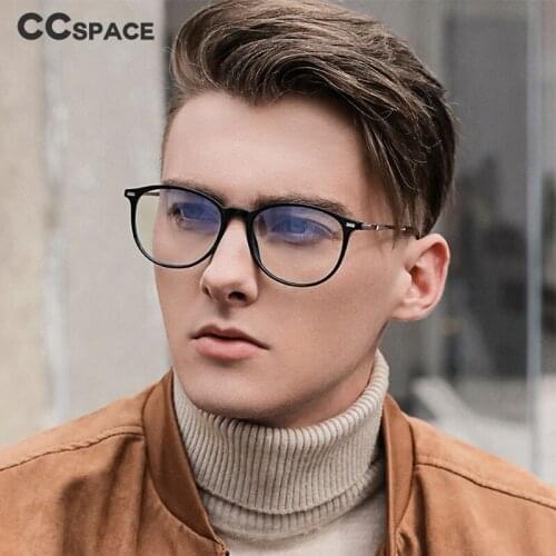 46938 Round Plastic Titanium Anti Blue Light Optical Glasses Frames Retro Men Women TR90 Fashion Computer Eyeglasses