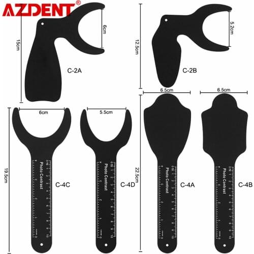 6pcs/Kit Dental Photographic Image Photo Contrast Set Oral Cheek Black Background Board Photography Contrasters Autoclavable