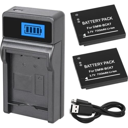 Battery (2) and Charger for Panasonic Lumix DMC-FS16, DMC-S1, DMC-S2, DMC-S3, DMC-S5, DMC-SZ1, DMC-SZ5, DMC-SZ7 Digital Camera
