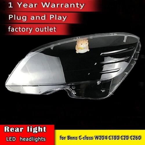 Car Headlight Suitable for Benz C-class lampshade 07-10 old C-class W204 C180 C200 c220 headlamp cover