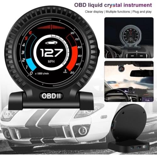 Car Digital HUD Speedometer Head Up Display OBD2 Overspeed Alarm Boost Scan Tool