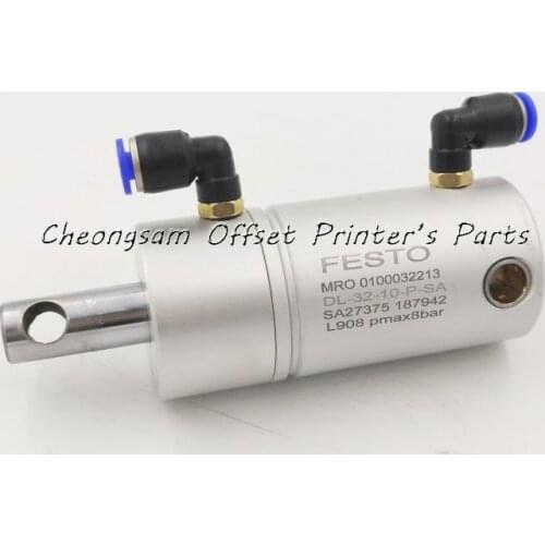 Free shipping Roland 700 FESTO DL-32-10-P-SA SA27375 187942 Pneumatic Cylinder MRO 0100032213 Valve Man Roland Printer Parts