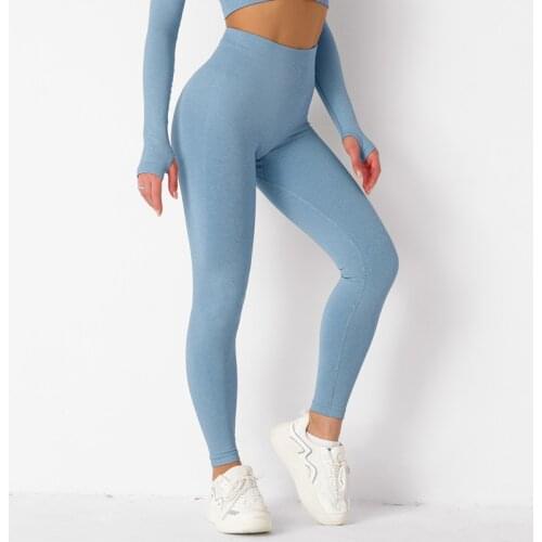 Seamless Yoga Pants Push Up Leggings Gym Tights For Women Fitness High Waist Leggings Slim Elastic Workout Trousers Sportswear