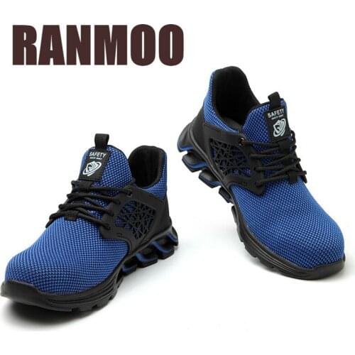 Safety Work Shoes 2021 NEW Steel Toe Boots for men women Breathable Air Mesh Lightweight outdoor sneakers Big size 36-48