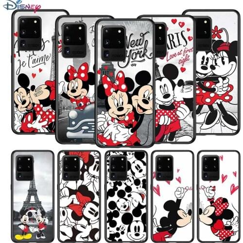 Mickey Minnie in London for Samsung S20 FE Ultra Plus A91 A81 A71 A51 A41 A31 A21S A72 A52 A42 A02S Soft Black Phone Case