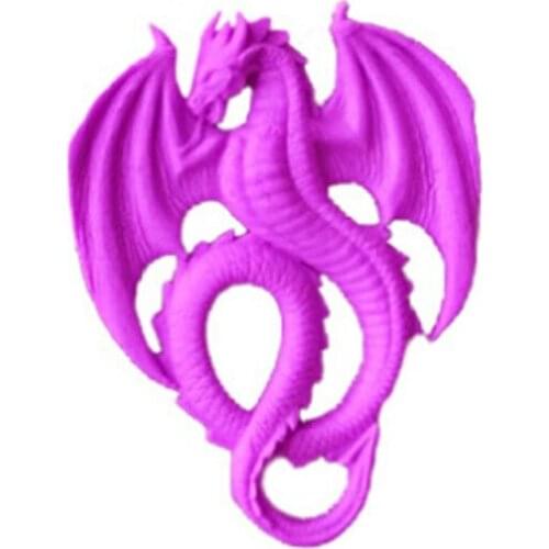 DIY 3D Animal Flying Dragon Silicone Fondant Mold Resin Candy Chocolate Molds R2LE