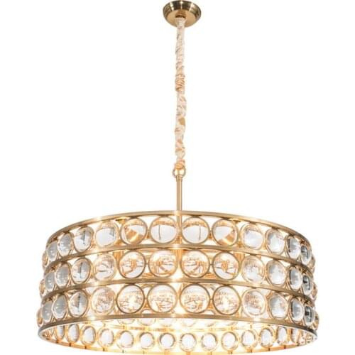 Designer chandelier atmosphere living room round crystal lamp model room Jane restaurant hotel art chandelier
