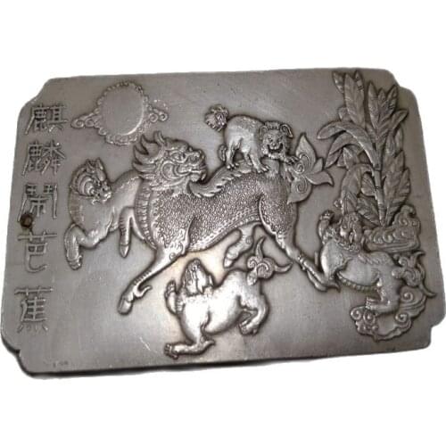 China Tibet silver Amulet Kirin Yaopai fengshui Pendant A