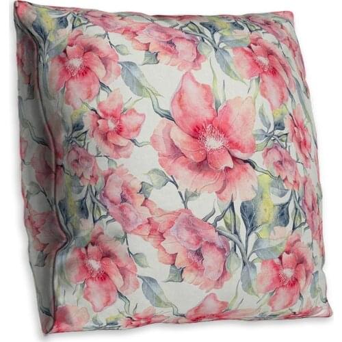 Creative Pillowcase Floral Flower Printing Throw Pillowcase Cover Double Sides Pillow Cover Polyester Pillow Case Cushion 45x45m