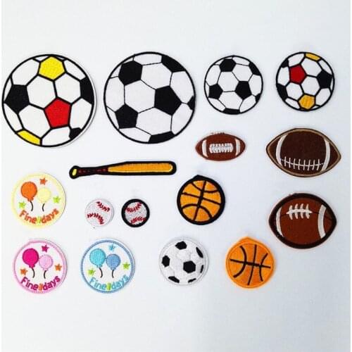 Football Golf Baseball Patches Iron On Patches For Boys Clothes Applique For Jeans Coat Dress Pants Accessories Cloth Sticker