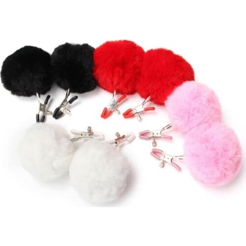 Hair ball Metal Nipple Clamps,Breast Clip,Nipple Clip,Breast Clamp,Female Breast Clip Clitoris Clips Adult Games,BDSM Sex Toys