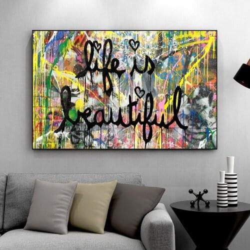 Follow Your Dreams Street Wall graffiti Art Canvas Paintings On The Wall Posters Abstract Canvas Prints For Kids Room Home Decor