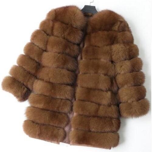 2020 new Womens natural fur real fox coat Winter womens jacket coat vest Girl leather fashion coat