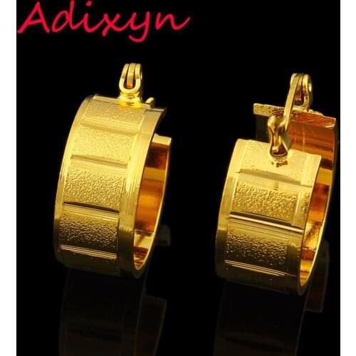 New Gold Earrings For Women Gold Color Hoop Earring Jewelry African/Eritrea/India/Ethiopia/Nigeria/Kenya/Arabic Items
