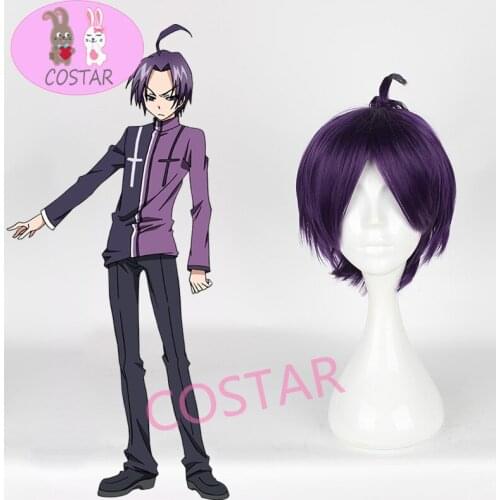 COSTAR Anime Servamp Misono Arisuin Violet Ahoge Cosplay Wig Synthetic Wig Hair Halloween Carnival Party Game Cosplay Wig